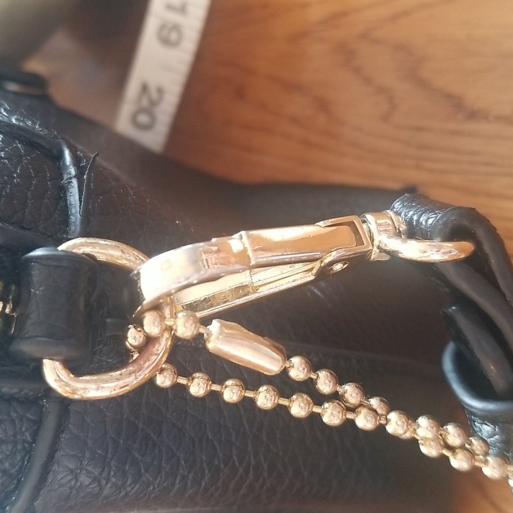 Anne Klein black 3 ajustable long strap & double handled purse - Picture 7 of 10